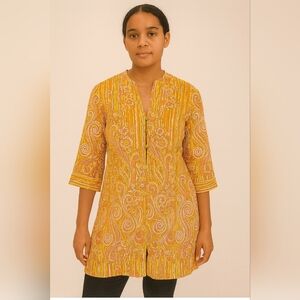 Bob Mackie Womens‎ Linen Blend Tunic Cardigan Size S Groovy Disco Retro